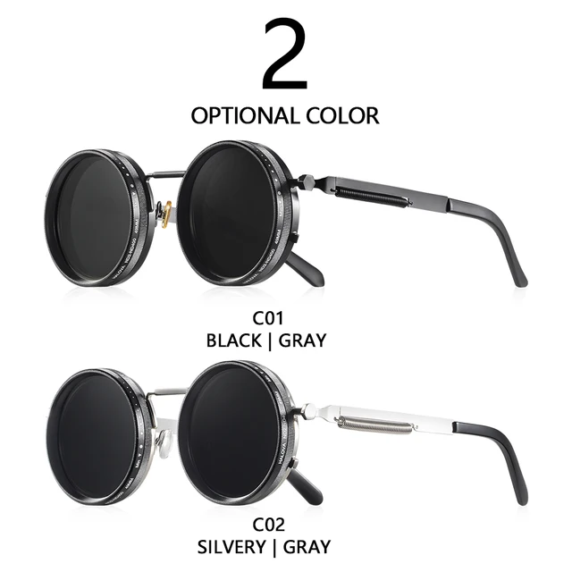 CRIXALIS lunettes de soleil rondes polarisées ND9 gradation réglable hommes femmes rétro Punk hommes lunettes de pêche nuances extérieures UV400 6 CRIXALIS lunettes de soleil rondes polarisées ND9 gradation réglable hommes femmes rétro Punk hommes lunettes de pêche nuances extérieures UV400 6