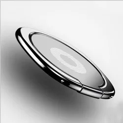 360° Rotatable Ultra - Thin Metal Phone Finger Ring Holder and Desktop Stand (Silvery)