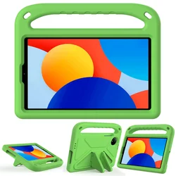 EVA Kids Safe Case: Portable Children's Shockproof Tablet Cover with Handle Stand for Redmi Pad SE 8.7 4G (Green)