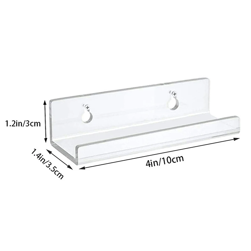 1 Set Clear Vinyl Record Shelf Wall Mount Holder Wall Acrylic Album Record Holder Display Your Daily LP For Home Decoration 2
