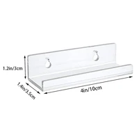 1 Set Clear Vinyl Record Shelf Wall Mount Holder Wall Acrylic Album Record Holder Display Your Daily LP For Home Decoration 2