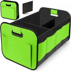 Premium Foldable Car Trunk Organizer - Large Capacity, Durable Oxford Cloth Design (Green)