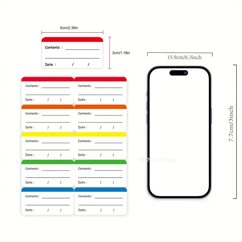 50pcs Date Freezer Labels Easy Peel Off Postage Meter Label Color Coding Frozen Food Label Holders Stickers Canning Jar Labels