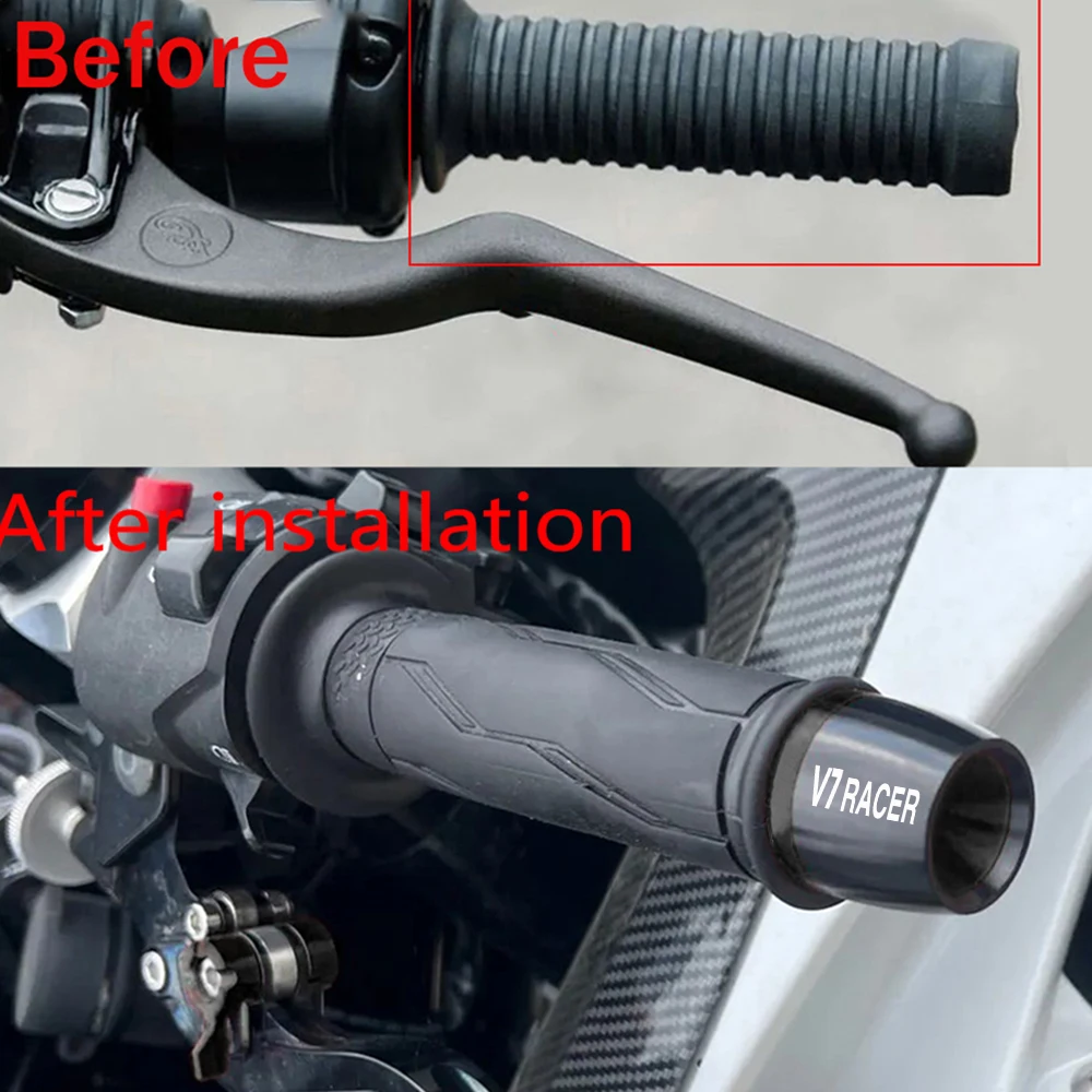 For MOTO GUZZI V7 Racer 2011-2015 2012 2013 2014 V7RACER Motorcycle Accessories Handlebar Grips Ends Handle Bar Cap End Plug