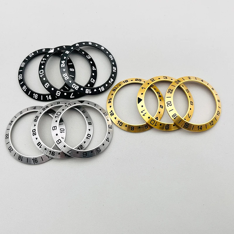 PVD Number Stainless Steel Watch Case Bezel Rims Steel Ring Fits Seiko Mod SKX007 SKX009 SKX011 SRPD Watch Repair Parts