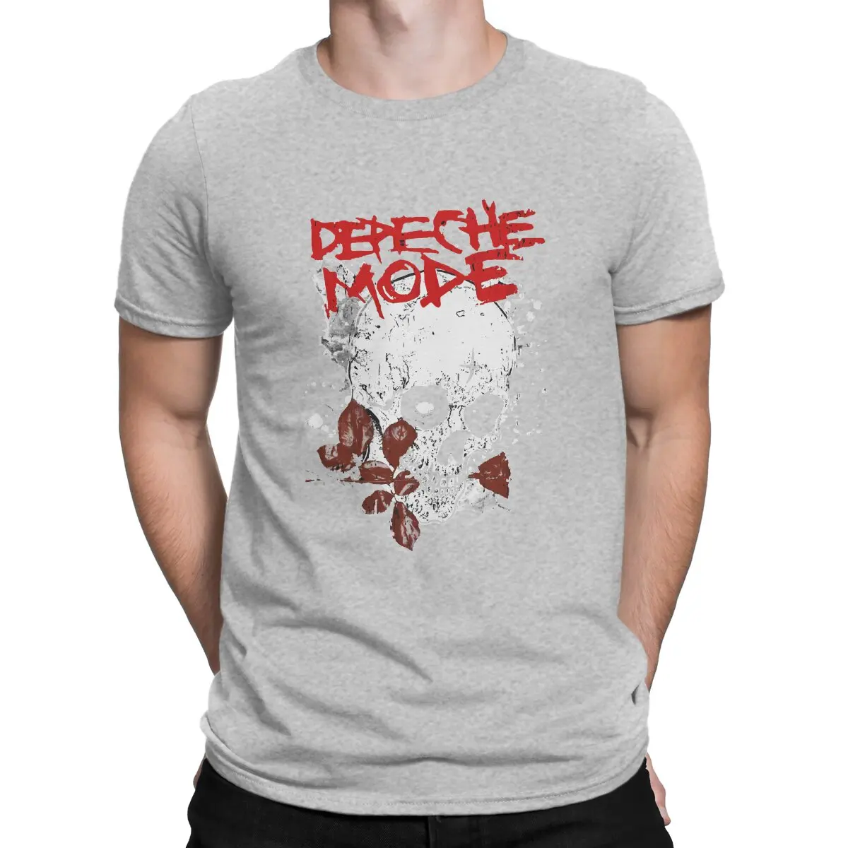 thumbnail image 1 of Camiseta de banda eléctrica musical con gráficos divertidos para hombre, camisetas de algodón con cuello redondo, camiseta de manga corta Depeche Cool Mode, talla 5XL, 1 of 7