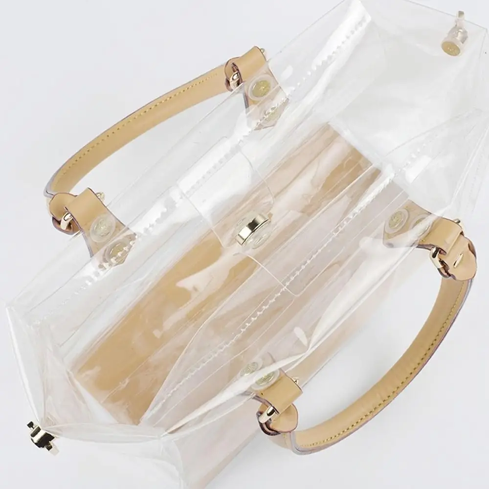 Klare Einkaufstasche DIY handgemachte PVC-Handtasche machen Kit große Kapazität Geschenkt üte Frau – Detail 11