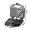 Electric Sandwich Maker with Non-Stick Plates Waffle Maker 2-IN-1 Cooking Breakfast Machine Grilled Cheese Tuna Melts Snacks 6