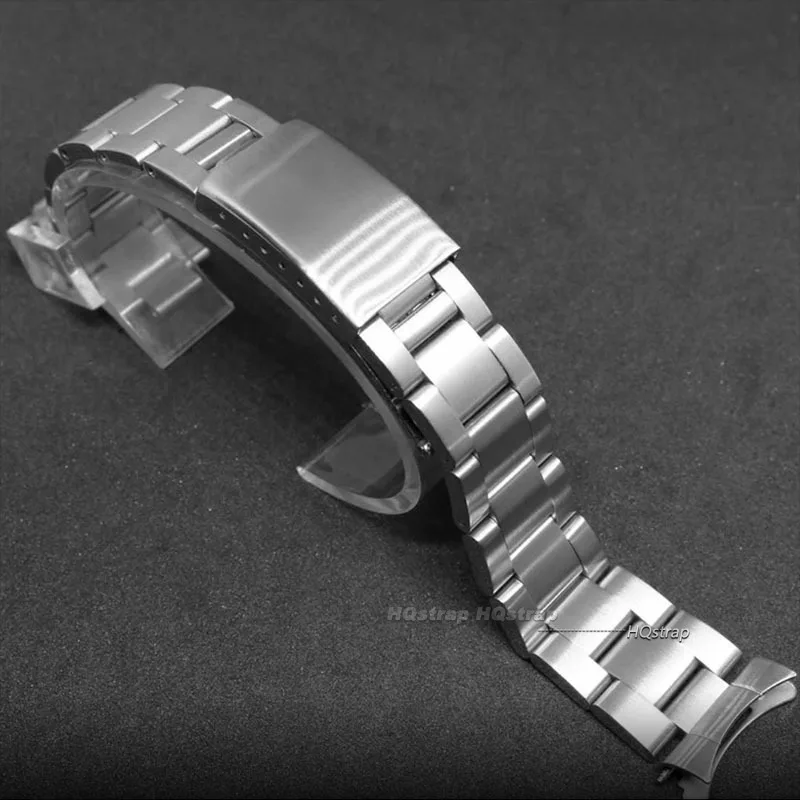 Edelstahl-Armband für Rolex 18 mm, 19 mm, 20 mm, 21 mm, Herren-Sportarmband für Oyster, gebogenes Ende, Ersatz-Metallarmband – Detail 3