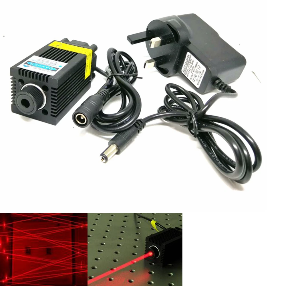 DC12V Focusable 650nm 660nm Red Lights 250mw Laser Diode Module With Cooling Fan focusable 830nm 250mw infrared ir laser locator module dot focus 16x68mm with 5v power adapter