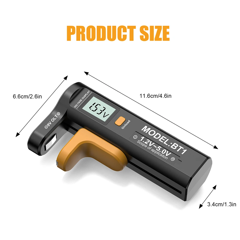 LCD Digital Battery Tester Battery Level Detector Volt Measure Checker Measurements Tester C D N AAA AA Button Cell