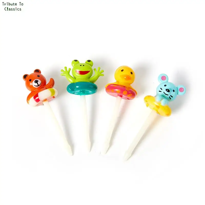 Description Picture 3 of itemAnimal Farm Dinosaur Fruit Fork Mini Cartoon Children Snack Cake Dessert Food Fruit Pick Toothpick Bento Lunches Party Decor