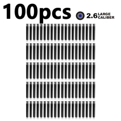 Premium Fountain Pen Ink Cartridge Set - Assorted Colors for Smooth and Effortless Writing (2.6mm 100pcs black)