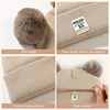 Autumn Winter Baby Warm Knitted Hats with Pom Kids Knit Beanie Hat Solid Color Children Hat for Boys Girls Accessories 6