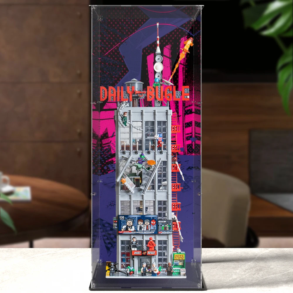 Acrylic Display Box for lego Daily Bugle 76178 Dustproof Clear Display