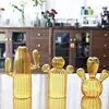 QX2E Cactus Glass Vase Hydroponics Plant Flowerpots Livingrooms Decorations for Bedroom 4