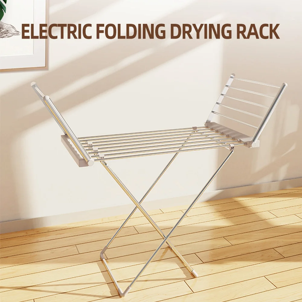 

147.5 * 53cm Indoor Drying Clothes Rack, Floor Folding Electric Towel Dryer, Drying Baby Clothes, Heating Clothes Rack