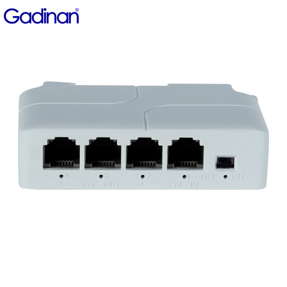 

Gadinan Ethernet PoE 1 to 3 Port Repeaters For Fast IEEE802.3af/at 10/100M Power Output Plug and Play Switches NVR IP Cameras