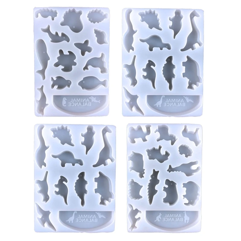 

artoon Dinosaur Shape Epoxy Diy Silicone Mold Stacking Toys Resin Mold for Children Handmade Art Crafts Tool Durable 87HD