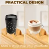 Couch Cup Holder Anti-Slip Bamboo Sofa Armrest Tray Foldable Multifunctional Sofa Cup Holder for Remote Control Cups Snack 5