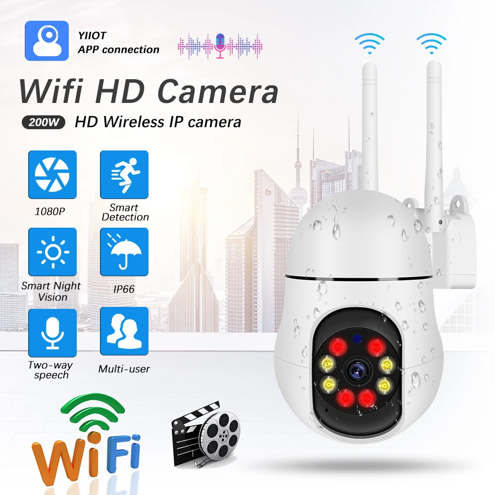 5G Wifi Surveillance Camera Night Vision Full Color Automatic Human Tracking 4X Digital Zoom Video Security Monitor Cam