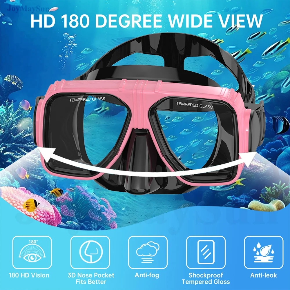 Diving Mask Fin Snorkel Set for Adult Panoramic View Snorkel Mask Adjustable Dive Flipper Dry Top and Travel Bag snorkeling diving mask,diving mask,snorkel set