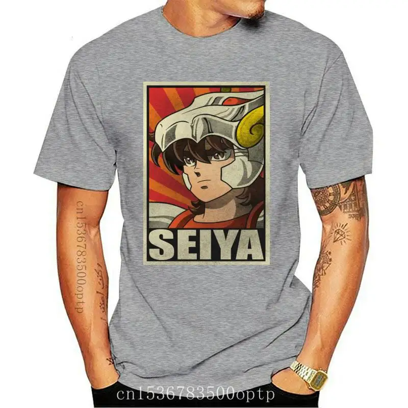 

Fashion New Men's T Shirt Saint Seiya Ikki Hyoga Shiryu Shun Anime Artsy Mens Tshirt Hip Hop Streetwear Arrival Male Clothes