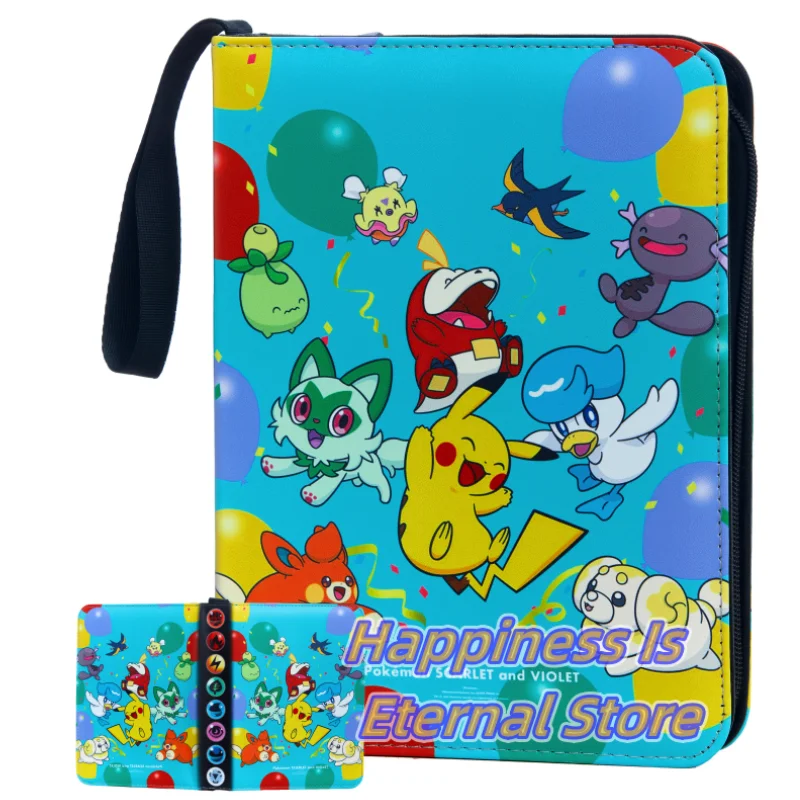 

400pcs Pokemon Zipper Binder Photo Album Book Card Protective Cover Family Letter Business Card Holder Folder Children's ToyGift