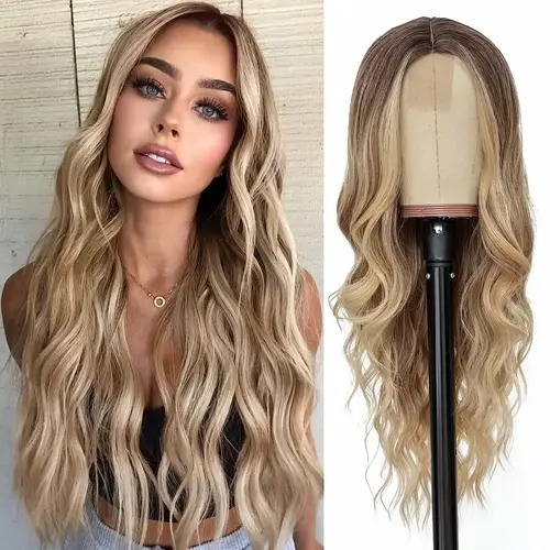 Cosplay Blonde Women's Wigs Ombre Blonde Curly Wig On Clearance Sale Glueless Pink Black Purple Wig Ladies Synthetic Wigund - Image 7