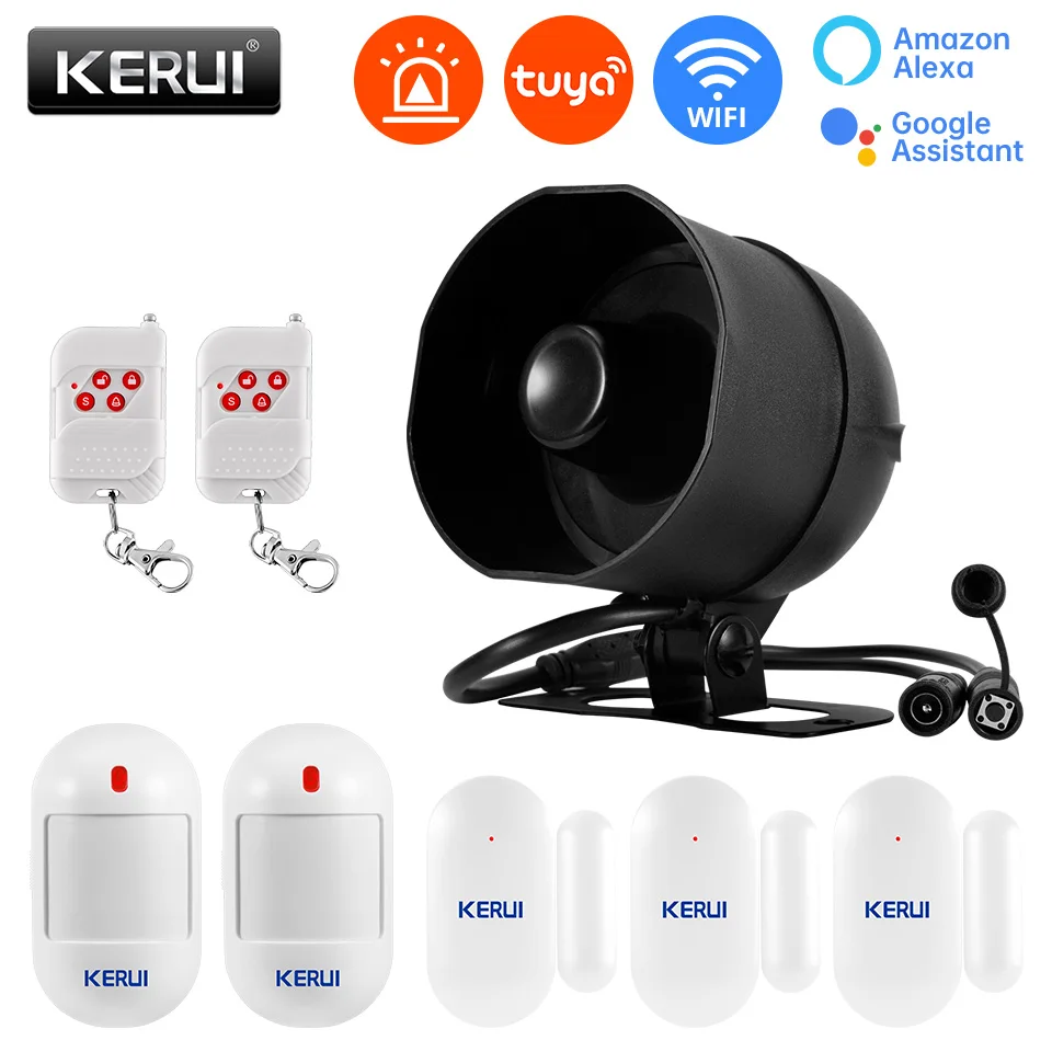 Wireless Alarm 120dB WIFI Compatible With Tuya Alexa