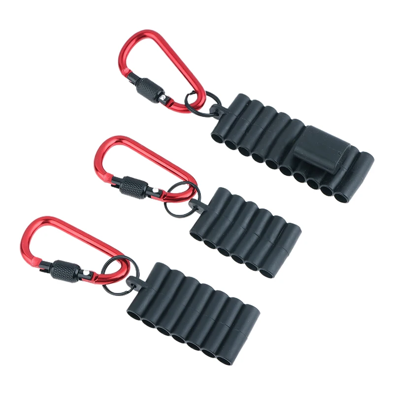 Portable Rubber Screwdriver Cover Bit Holder With Carabiner Keychain Bits Holder Multi Cross Driver Bit Organizer Sleeve Holder