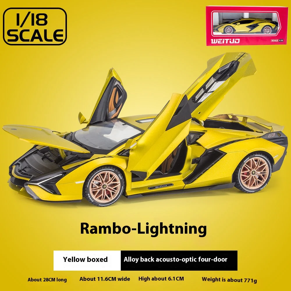 1:18 Lamborghini Sian New Energy Supercar Alloy Diecast Car Model