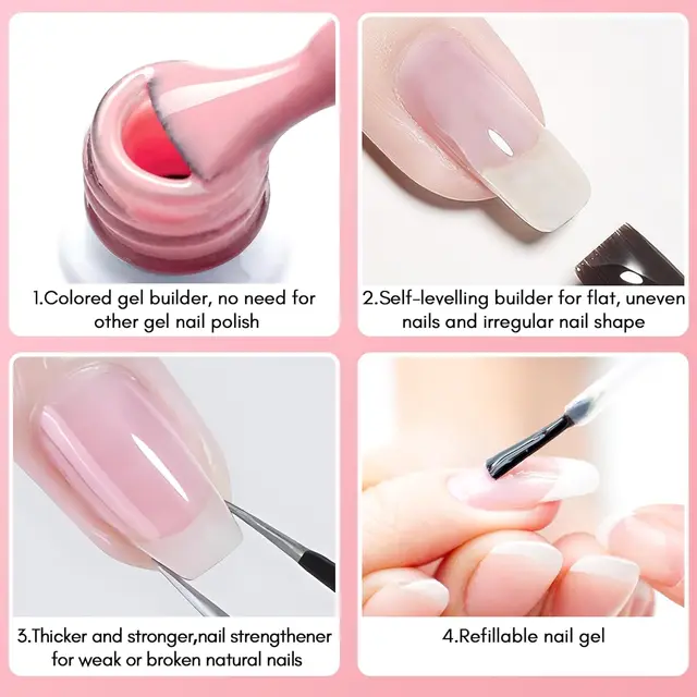 Rhinestone Apex Builder Nail Gel Polish - Image 3