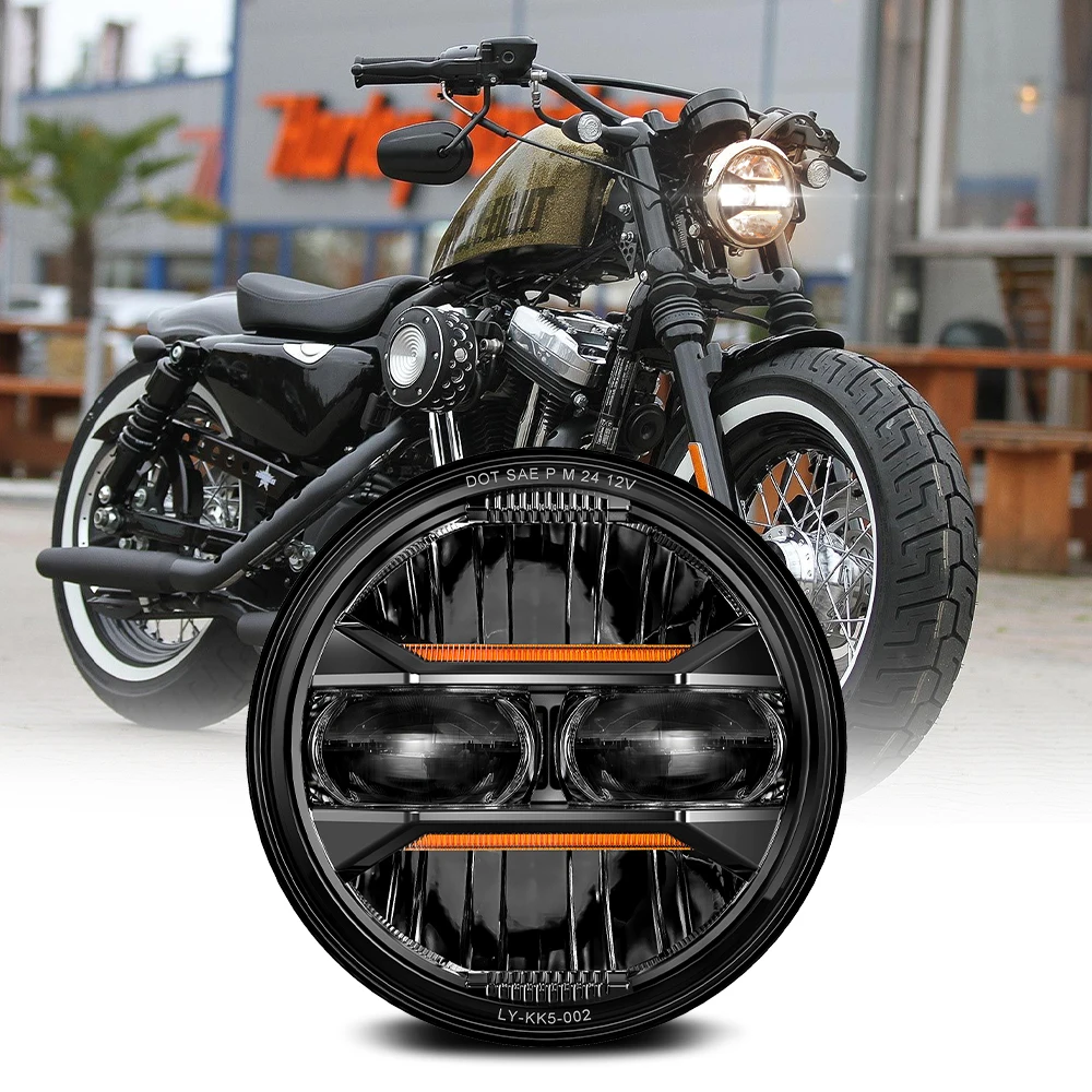 バイク用 LEDヘッドライト LED ヘッドライト アンバー ターン シグナル 