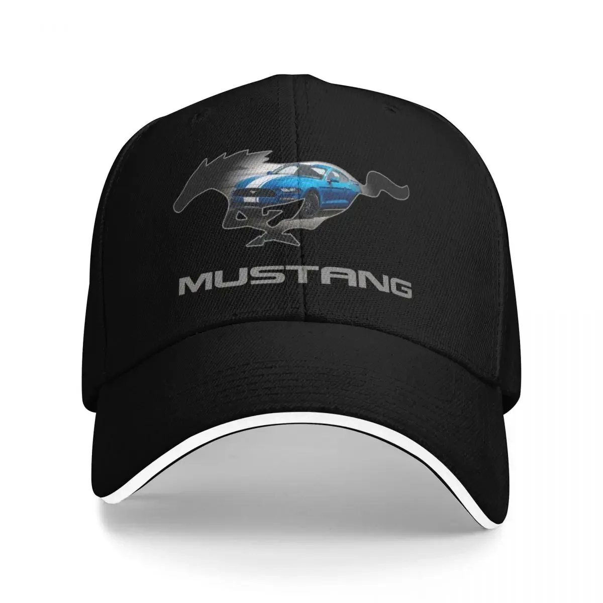 Ford Mustang GT Emblem Design (Blue on Black) Baseball Cap Uv Protection Solar Hat Elegant Women's Hats Men's