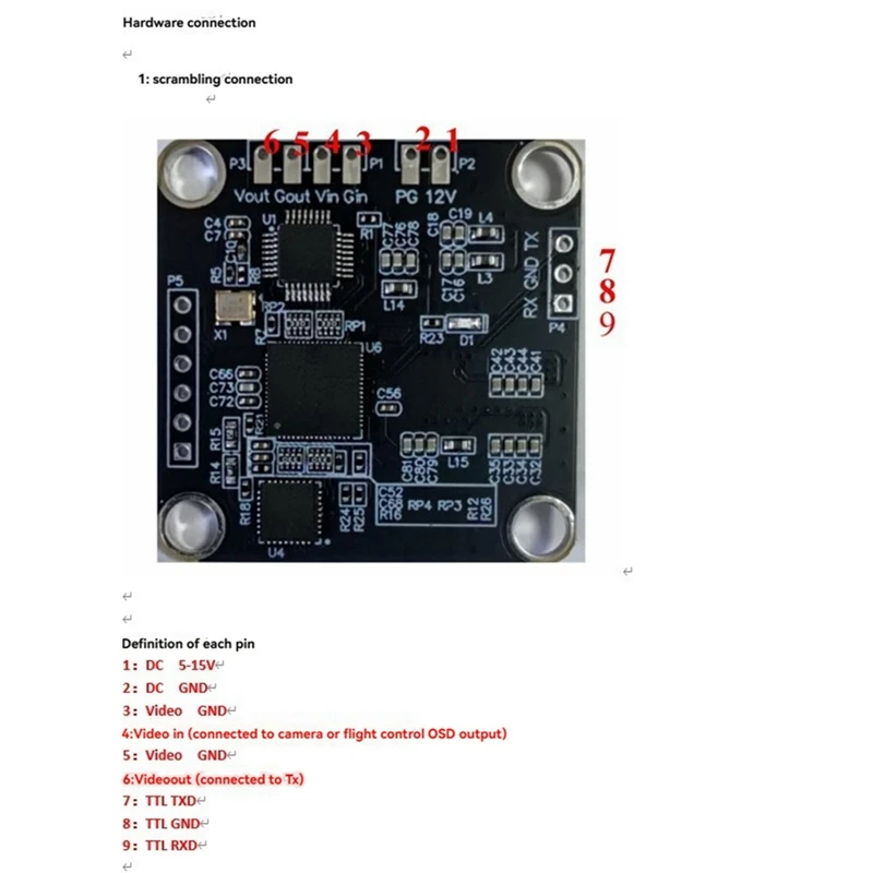 FPV TX RX Encryption Decryption Module UAV Full-Band Scrambling And Descrambling Module 1 To 1 Secure Communication