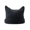 Y2K Harajuku Punk Gothic Knitted Cat Ear Little Devil Hat Millennium Women Kawaii Designer Winter Handmade Beanie Female Caps 4