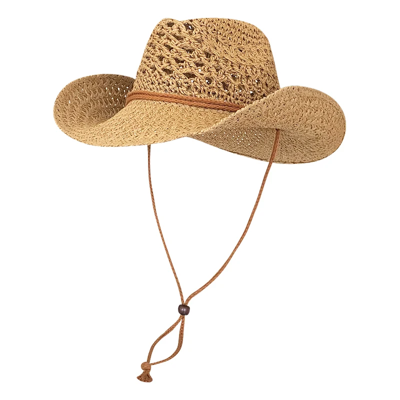 

Vintage Sunshade Straw Solid Color Hollow out Big Brim Fisherman Hat Women's Summer Sun Protection Alpine Cap