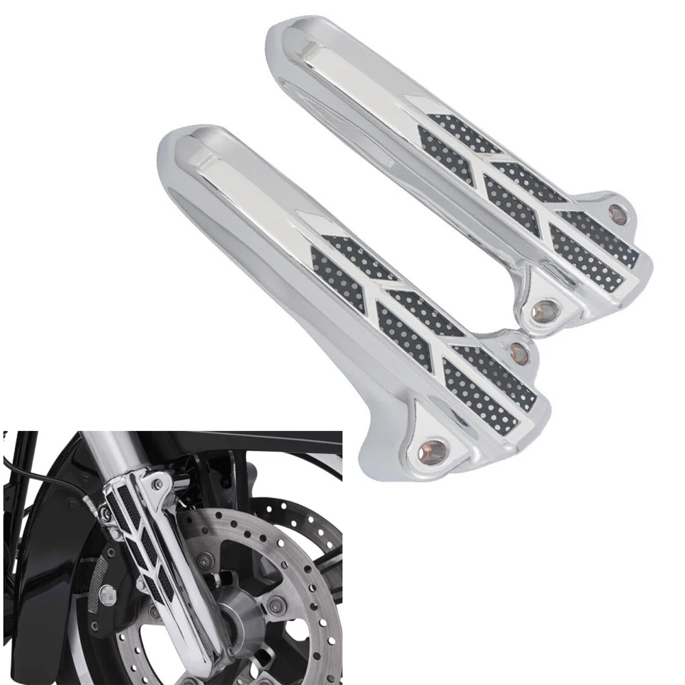 

2 шт., передние крышки вилки для Harley Electra Road Street Glide Road King 2014 2015 2016 2017