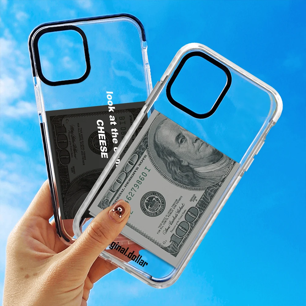best case for iphone 13 pro max Bumper Dollar Coque Case for IPhone 11 12 13 Pro XR XS Max SE 2020 X 6 6S 7 8 Plus Clear Silicone Fundas Aesthetic Back Cover iphone 13 pro max clear case