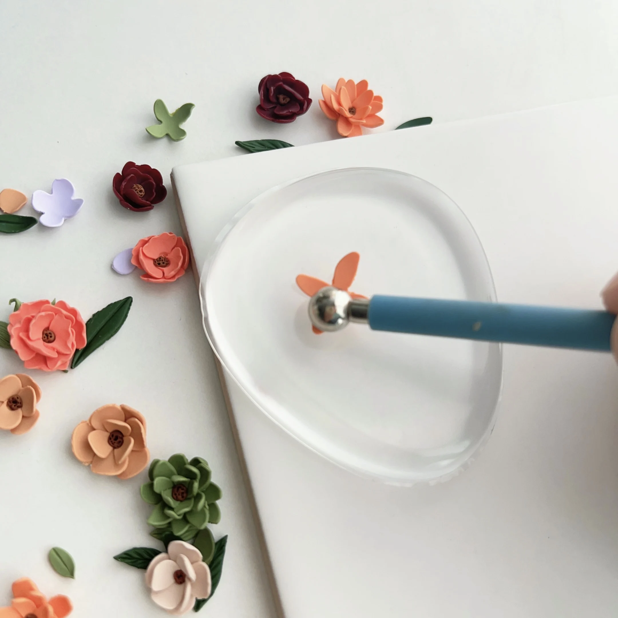 부드러운 점토 금형 점토 폴리머 금형 꽃 잎 DIY 귀걸이 펜던트 쥬얼리 부드러운 도자기 도구 폴리머 클레이 금형