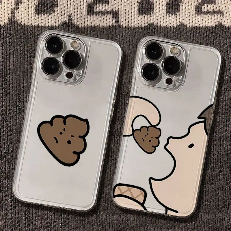 Whimsical Cartoon Excrement Transparent Soft Phone Case