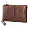 Men's Long Handbag Business Vintage Cow Leather Clutch Man Wallet Brand Long Wallet For Man Casual Handhold Bag Male Purse 1