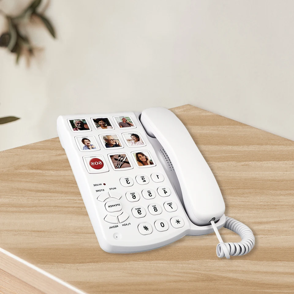 Amplified Big Button Photo Memory Landline Phone