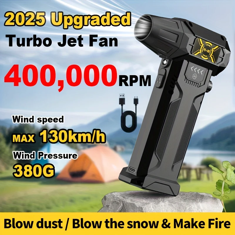 Description Picture 2 of itemIconic Brand 1000000RPM Violent Fan 8000mAh Powerful Electric Air Blower Portable Dust Cleaner TypeC Charge Brushless Turbo Jet Blower
