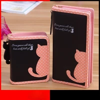2022New Cat Women Wallets Zipper Lady Handbags Clutch Coin Purse Cards Holder PU Leather Wallets for Women Billeteras Para Mujer 1
