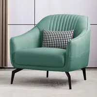 Scandinavian light luxury single sofa chair living room home bedroom leisure chair designer fabric sofa lazy small household 2