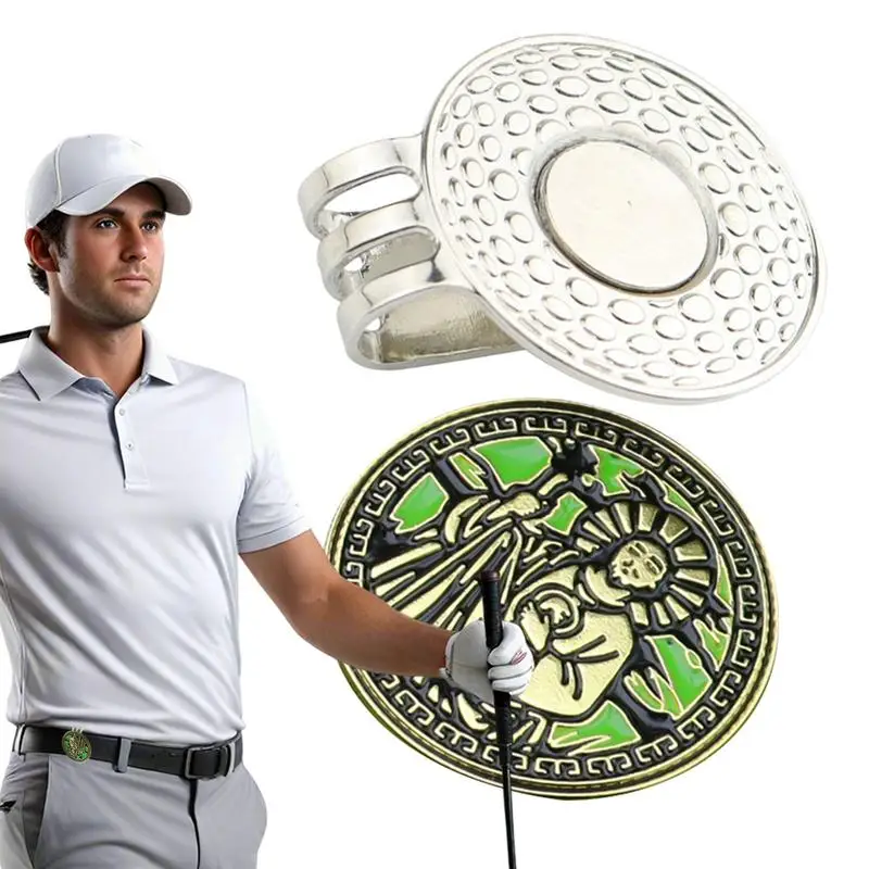 Creative Funny Saint Jew Jesus Golfer Ball Marker Golfer Ball Marker Hat Clip Magnetic Plated Alloy Golf Caps Clip Accessories