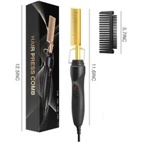 Peigne chauffant électrique, lisseur de cheveux, fers plats, fer à lisser humide et sec, brosse à lisser, outils de coiffure 6