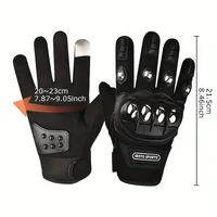 1Pair Stainless Steel Hard Shell Tactical Motorcycle Riding Glove For Men And Women Winter Outdoor Sports Waterproof Warm Gloves 2